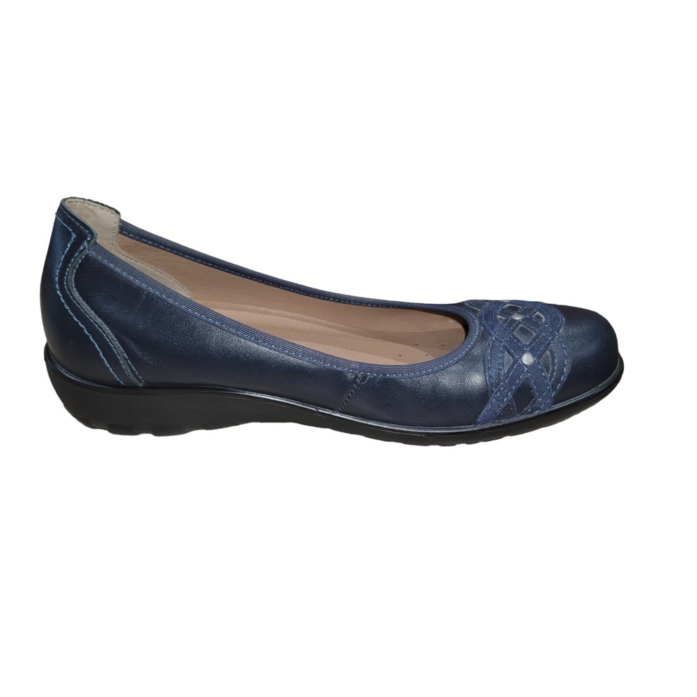 Umberto Raffini Women's Blue Leather Comfort Flats Slip On Shoes Sz EU 39/ US 9 - Picture 6 of 12